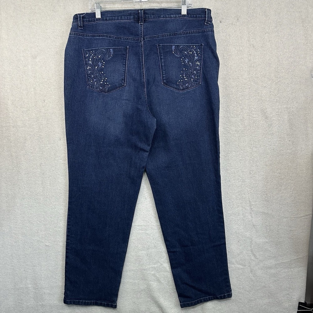 Gloria Vanderbilt Amanda Jeans Women's 16W Denim Stretch 2 Pairs - Picture 3 of 12